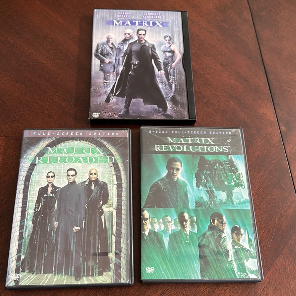 The Matrix Trilogy DVD Action Sci Fi Movies Keanu Reeves Fishburne